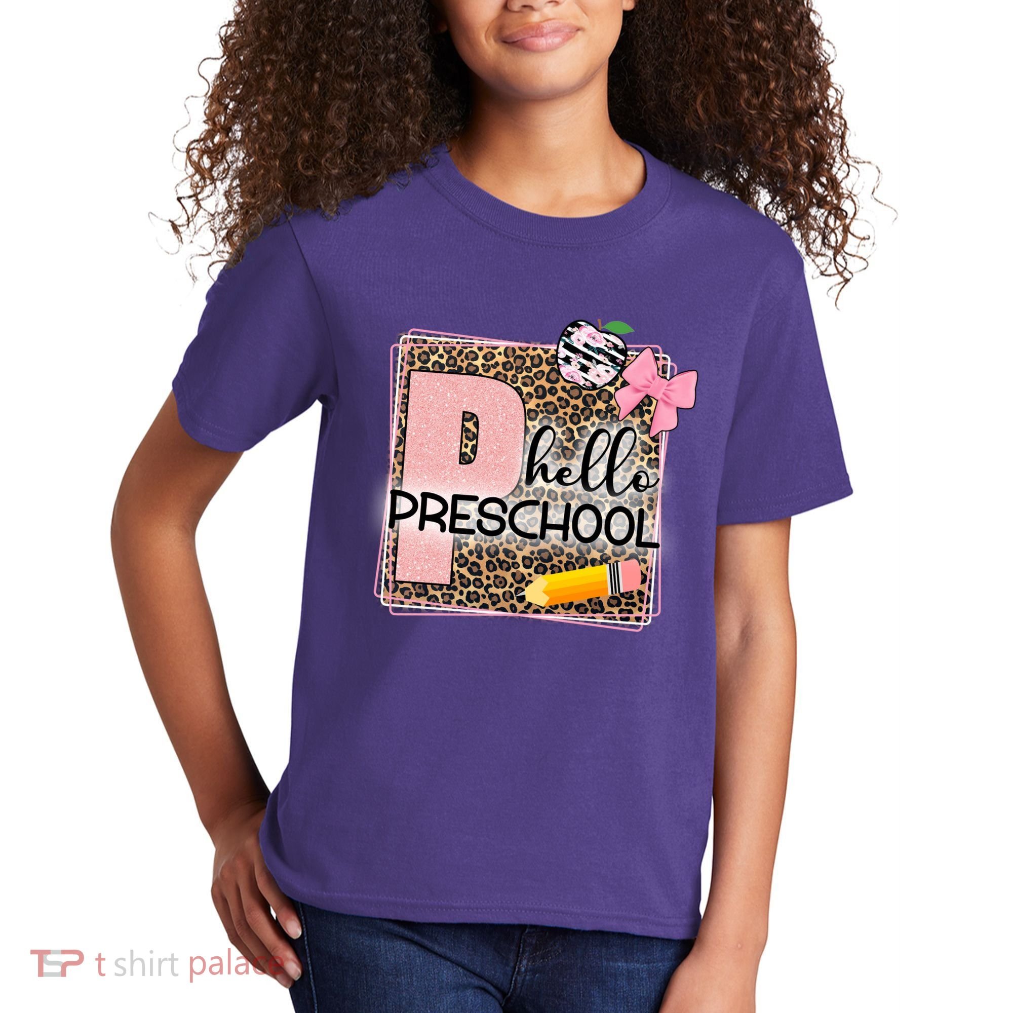 Cute Hello Pre School Teachers Students Kids T-Shirt
