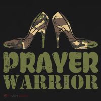 Camo Heels Prayer Warrior Faith God Jesus Christian Women's Hoodie thumb 2