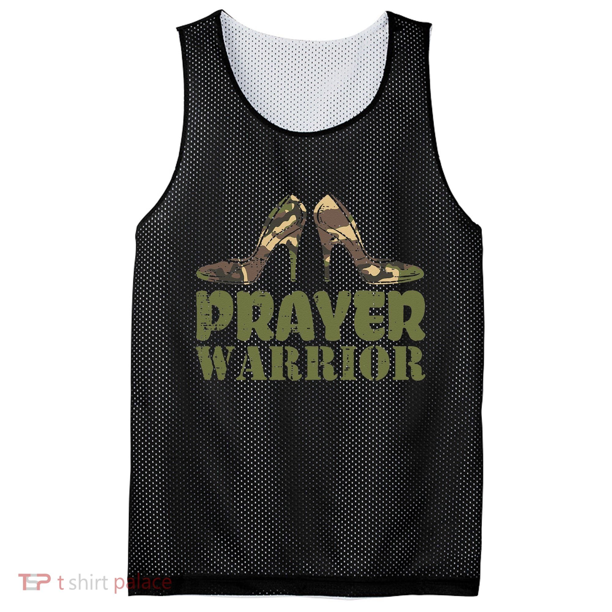 Camo Heels Prayer Warrior Faith God Jesus Christian Mesh Reversible Basketball Jersey Tank