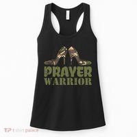 Camo Heels Prayer Warrior Faith God Jesus Christian Women's Tank Top thumb 0
