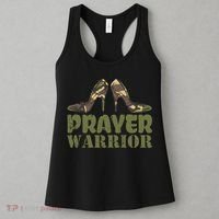 Camo Heels Prayer Warrior Faith God Jesus Christian Women's Tank Top thumb 3