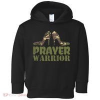 Camo Heels Prayer Warrior Faith God Jesus Christian Toddler Hoodie thumb 0