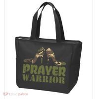 Camo Heels Prayer Warrior Faith God Jesus Christian Tote Bag thumb 3