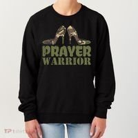 Camo Heels Prayer Warrior Faith God Jesus Christian Cute Gift Women's Sweatshirt thumb 0