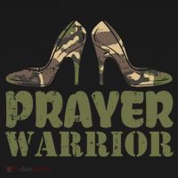 Camo Heels Prayer Warrior Faith God Jesus Christian Cute Gift USA-Made Doggie Bandana thumb 2