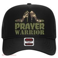 Camo Heels Prayer Warrior Faith God Jesus Christian Cute Gift Hat thumb 0