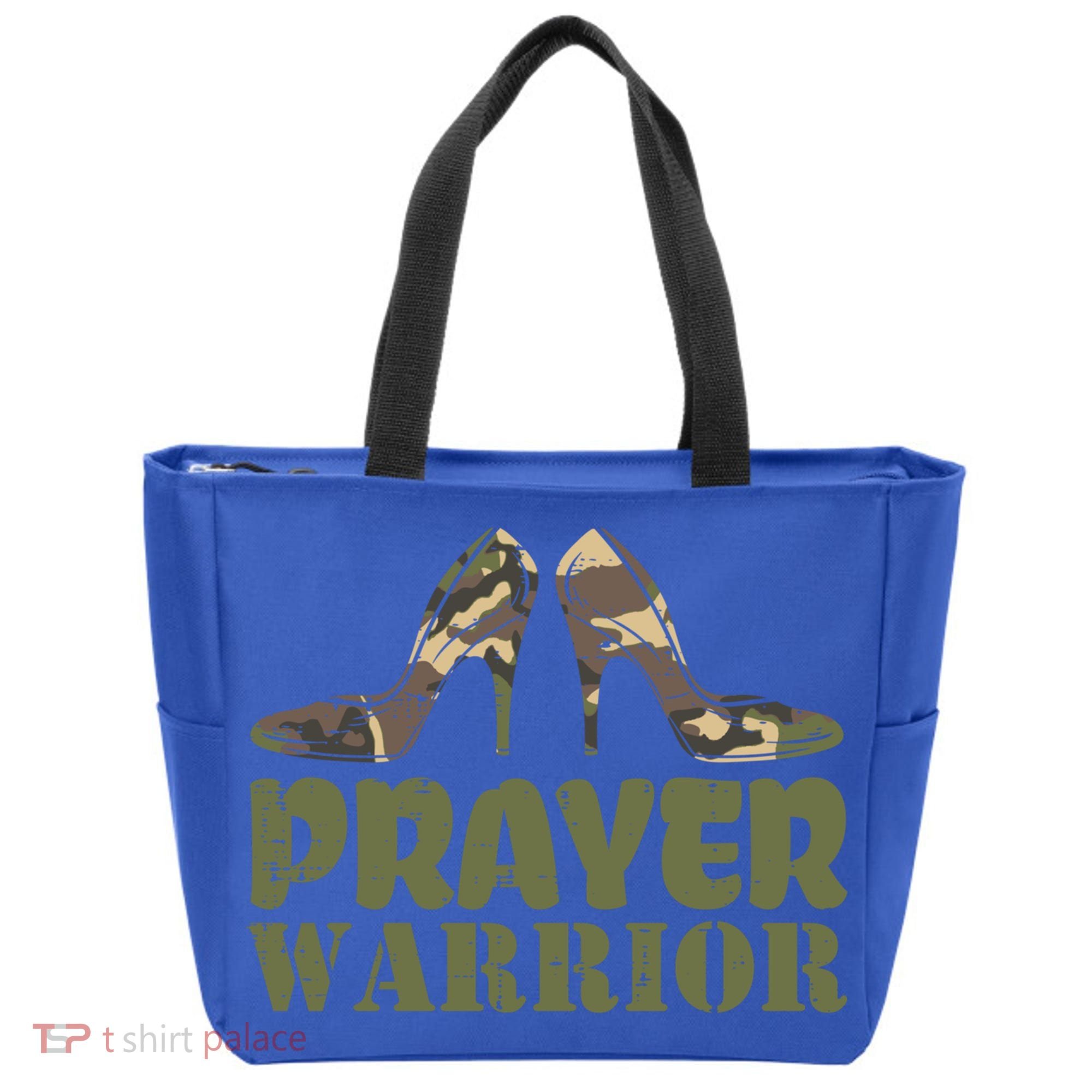 Camo Heels Prayer Warrior Faith God Jesus Christian Cute Gift Tote Bag