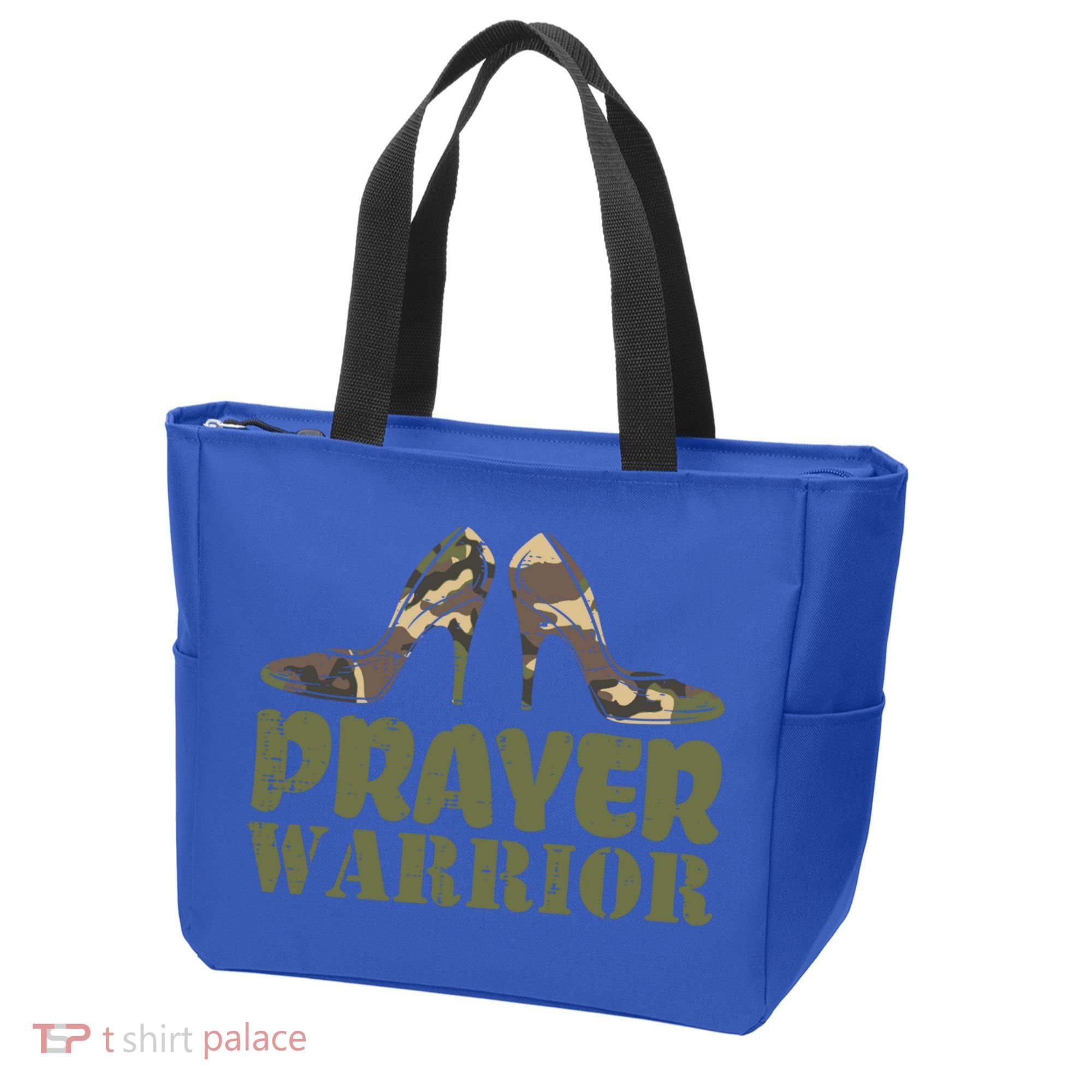 Camo Heels Prayer Warrior Faith God Jesus Christian Cute Gift Tote Bag