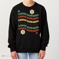 Choose Happiness Retro Sunflower Women's Sweatshirt thumb 0