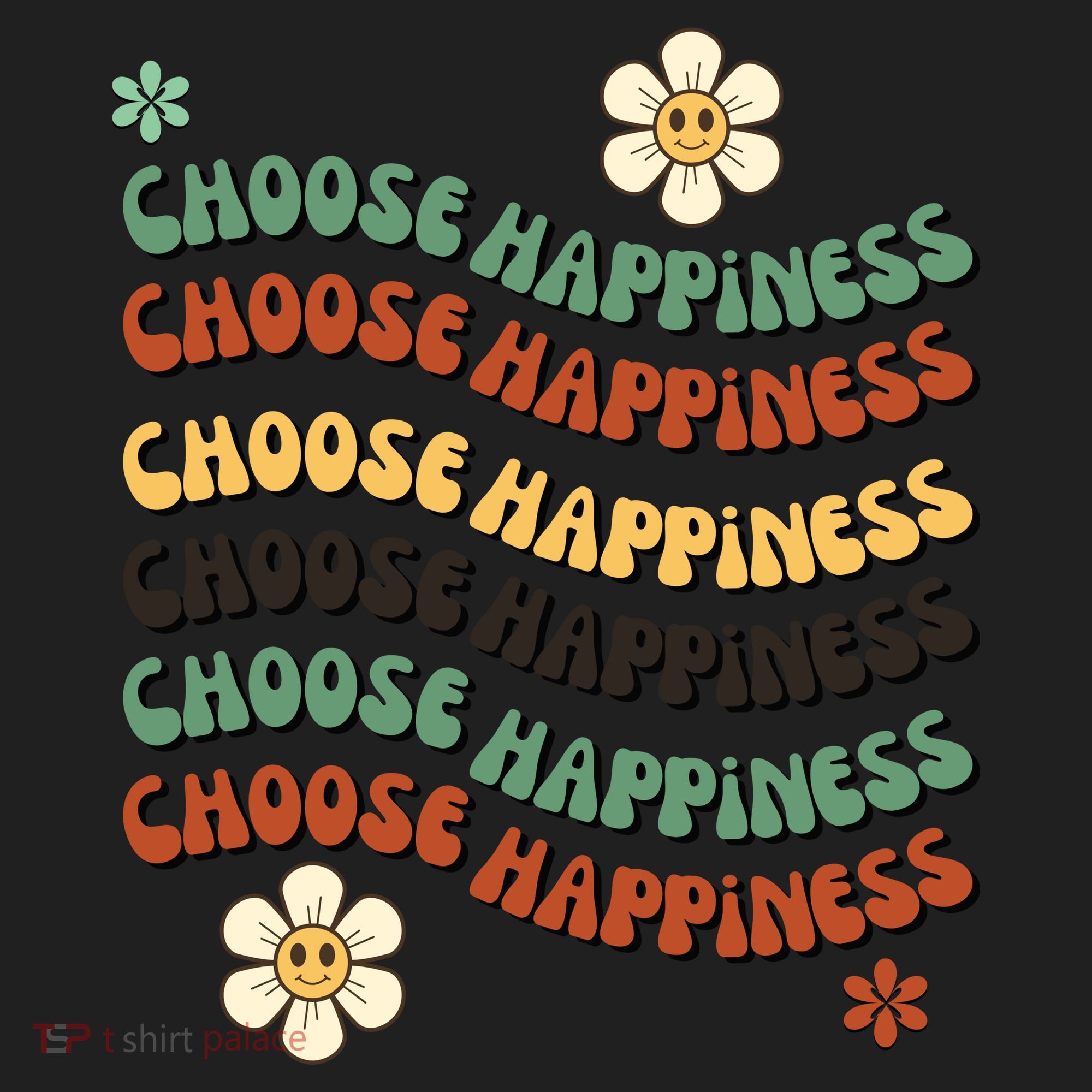 Choose Happiness Retro Sunflower Women's Sweatshirt