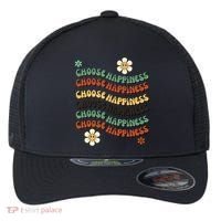 Choose Happiness Retro Sunflower Flexfit Unipanel Trucker Cap thumb 0