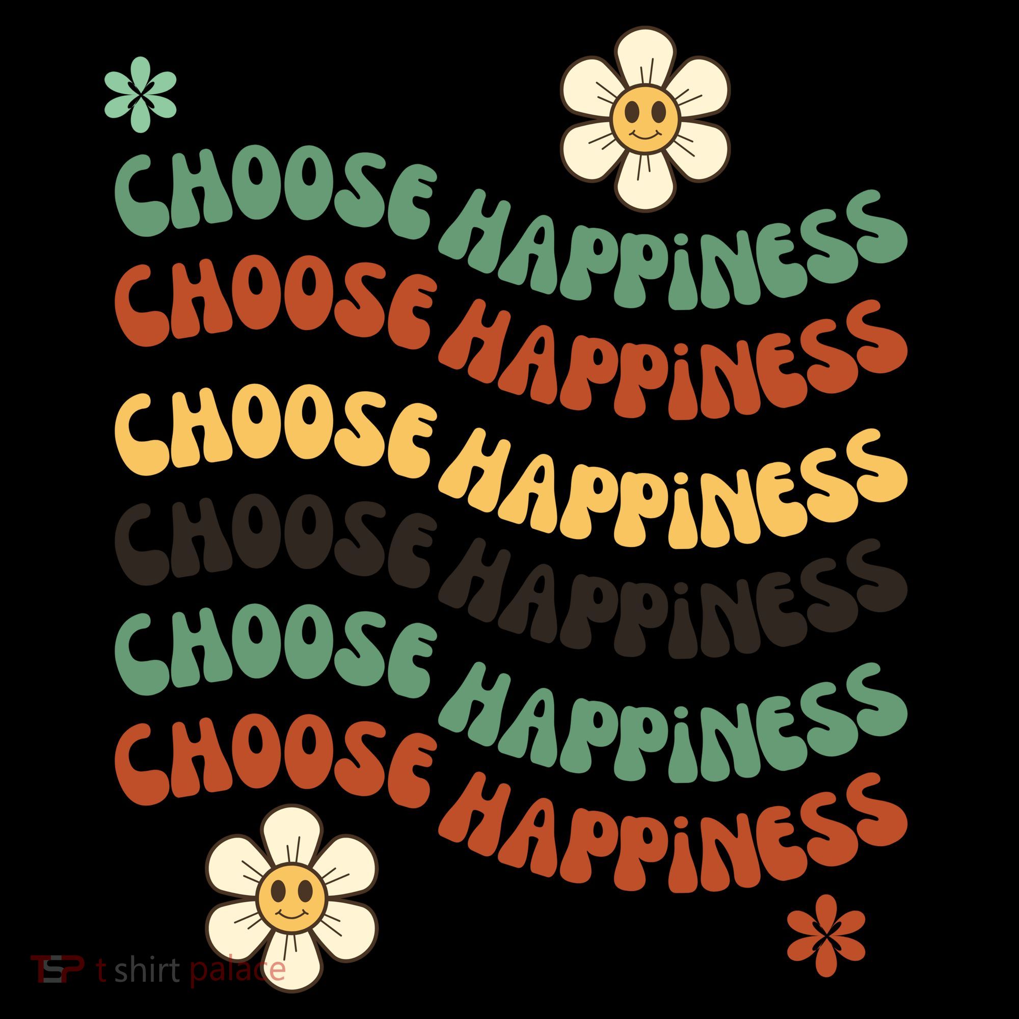 Choose Happiness Retro Sunflower Toddler Hoodie