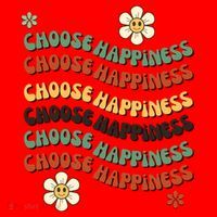 Choose Happiness Retro Sunflower Santa Hat thumb 1