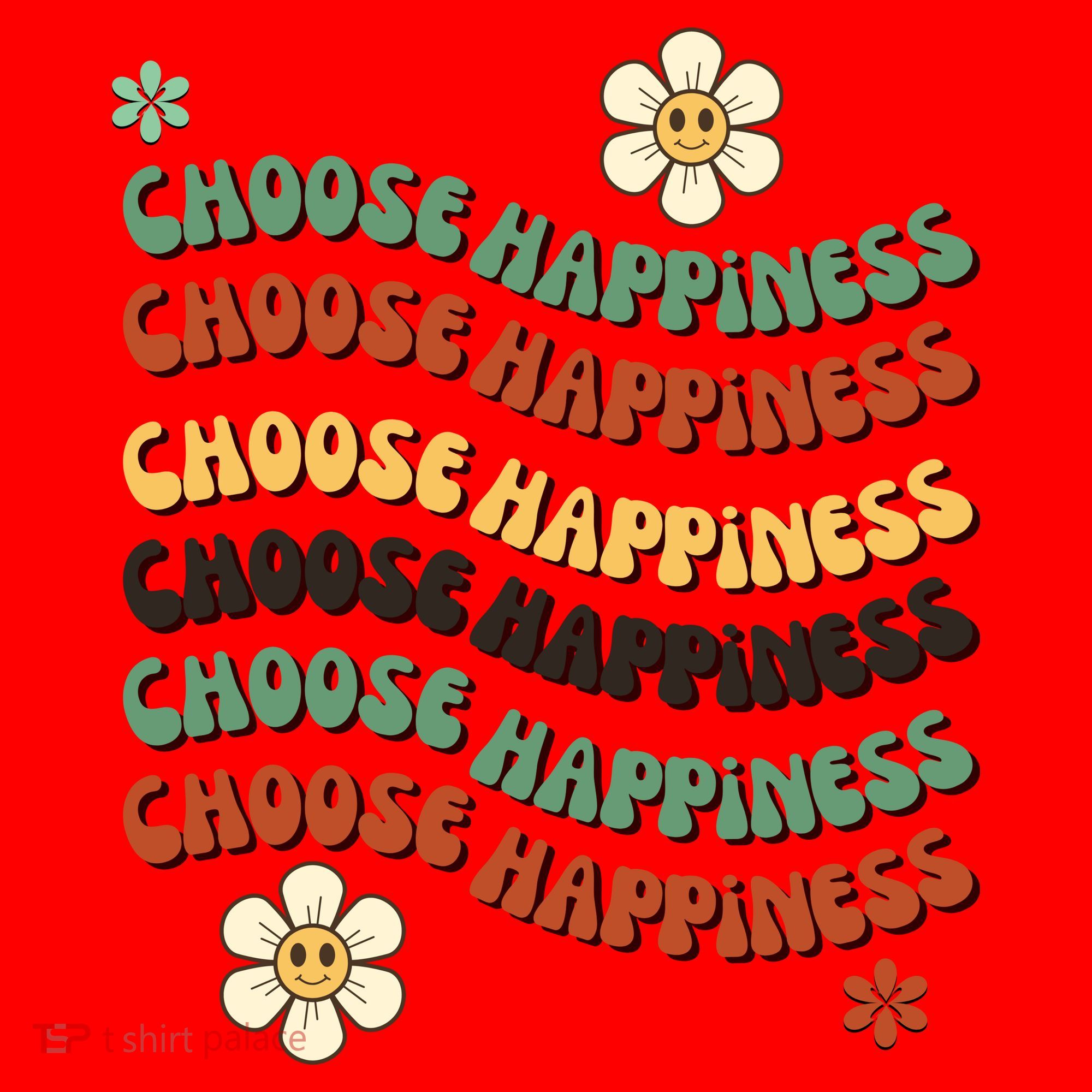 Choose Happiness Retro Sunflower Santa Hat