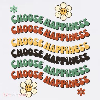 Choose Happiness Retro Sunflower Garment-Dyed Sweatshirt