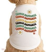 Choose Happiness Retro Sunflower Doggie Tank thumb 0