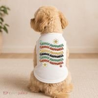Choose Happiness Retro Sunflower Doggie Tank thumb 2