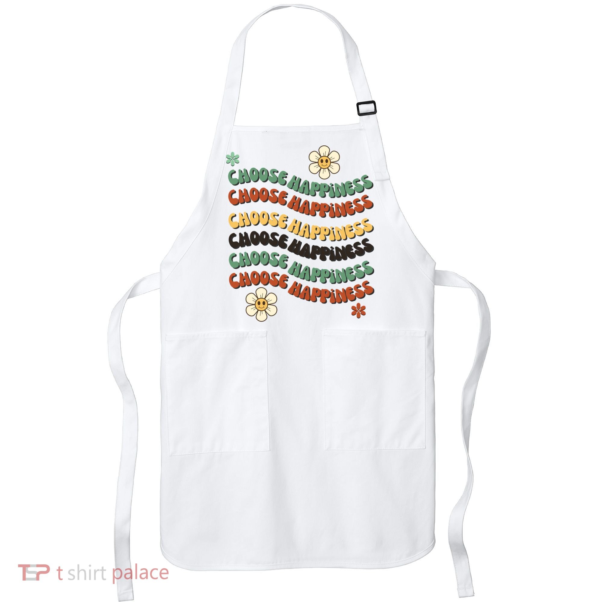 Choose Happiness Retro Sunflower Apron