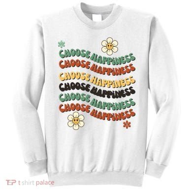 Choose Happiness Retro Sunflower Sweatshirt