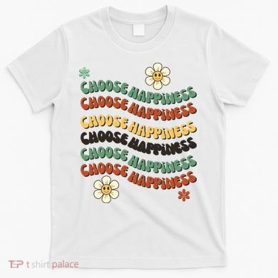 Choose Happiness Retro Sunflower T-Shirt