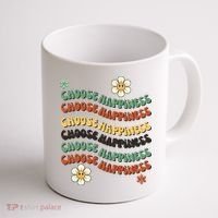 Choose Happiness Retro Sunflower Coffee Mug thumb 1