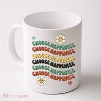 Choose Happiness Retro Sunflower Coffee Mug thumb 0