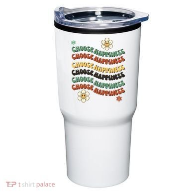 Choose Happiness Retro Sunflower Tumbler