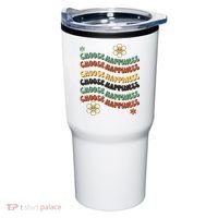 Choose Happiness Retro Sunflower Tumbler thumb 0