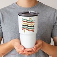 Choose Happiness Retro Sunflower Tumbler thumb 2