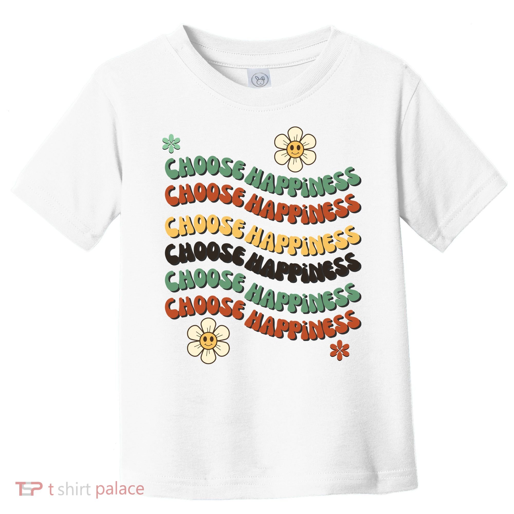 Choose Happiness Retro Sunflower Toddler T-Shirt