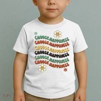 Choose Happiness Retro Sunflower Toddler T-Shirt thumb 2