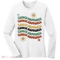 Choose Happiness Retro Sunflower Women's Long Sleeve Shirt thumb 0