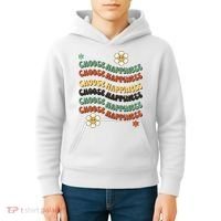 Choose Happiness Retro Sunflower Kids Hoodie thumb 4
