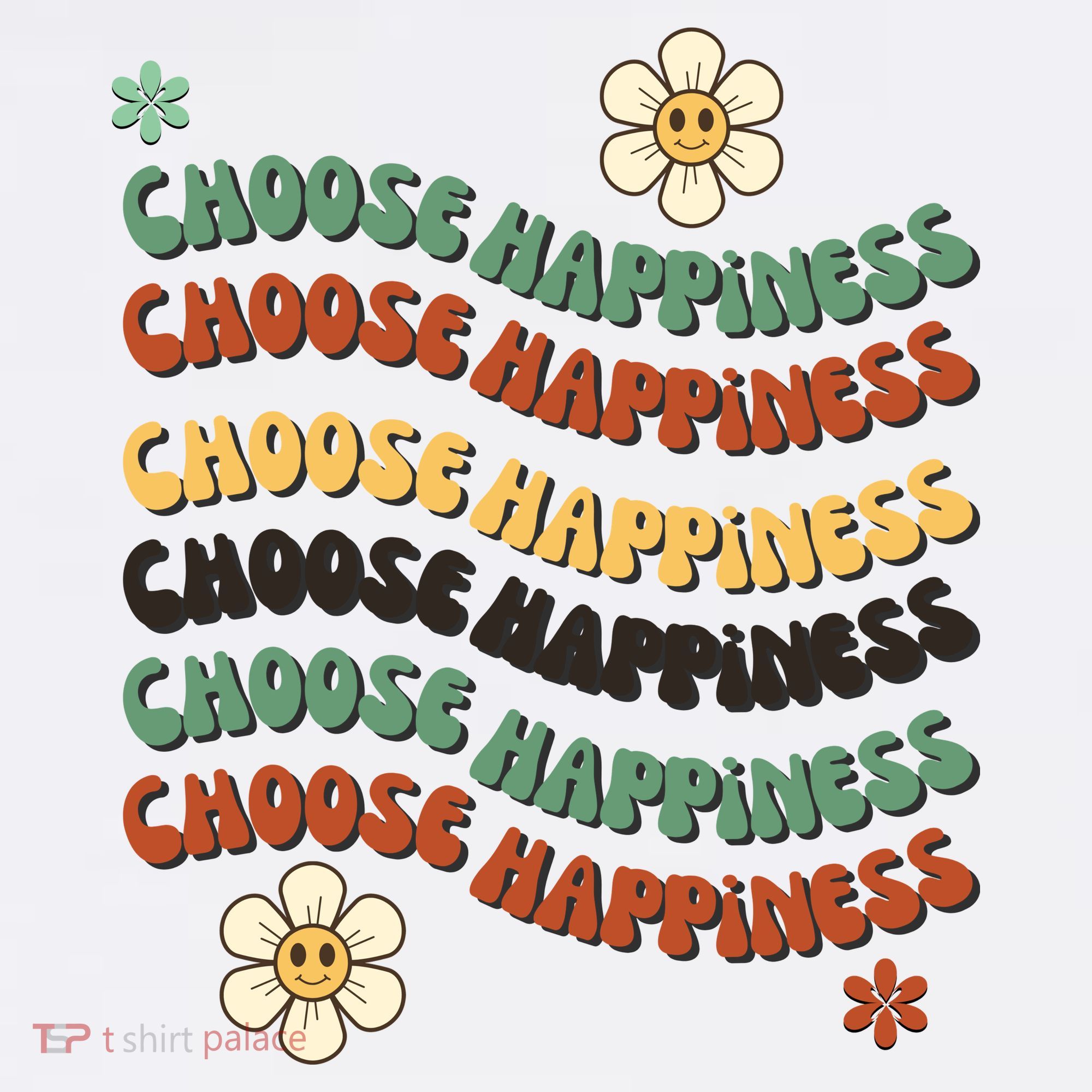 Choose Happiness Retro Sunflower Kids Hoodie