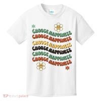 Choose Happiness Retro Sunflower Kids T-Shirt thumb 0