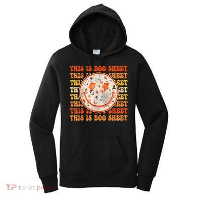 Costume Halloween Retro Trick Or Teach Smile Face Ghost Women's Hoodie