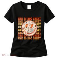 Costume Halloween Retro Trick Or Teach Smile Face Ghost Women's T-Shirt thumb 0