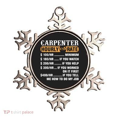 Carpenter Hourly Rate Gift Carpentry Carpenter Gift Ornament