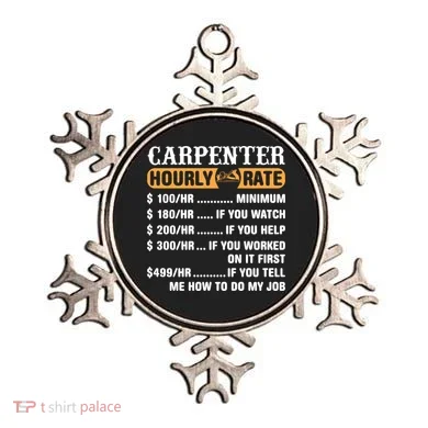Carpenter Hourly Rate Gift Carpentry Carpenter Gift Ornament