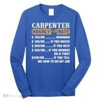 Carpenter Hourly Rate Gift Carpentry Carpenter Gift Long Sleeve Shirt thumb 0