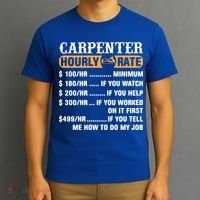 Carpenter Hourly Rate Gift Carpentry Carpenter Gift T-Shirt thumb 3