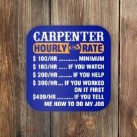 Carpenter Hourly Rate Gift Carpentry Carpenter Gift Coaster thumb 0