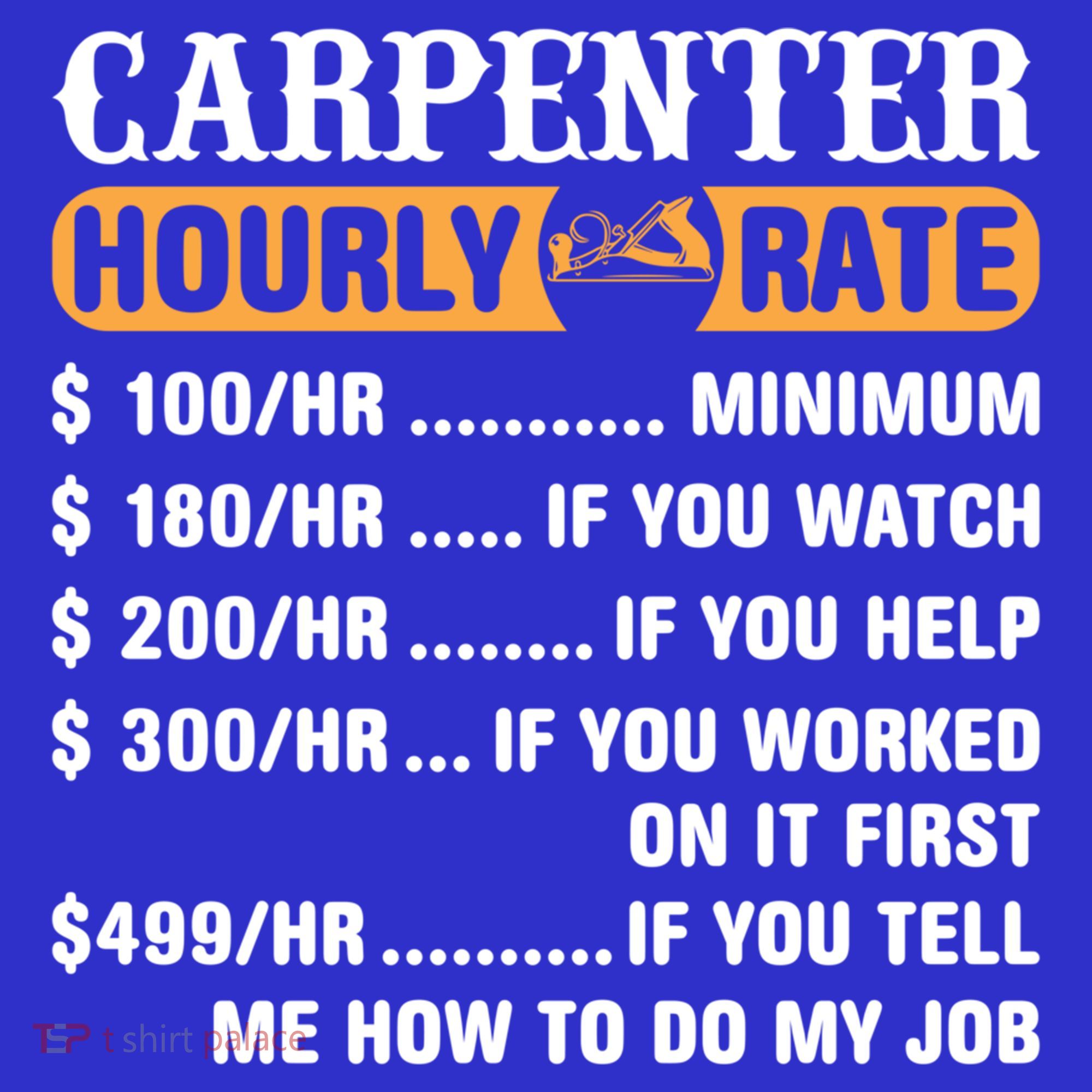 Carpenter Hourly Rate Gift Carpentry Carpenter Gift Mousepad