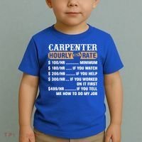 Carpenter Hourly Rate Gift Carpentry Carpenter Gift Toddler T-Shirt thumb 2