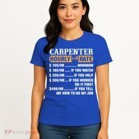 Carpenter Hourly Rate Gift Carpentry Carpenter Gift Women's T-Shirt thumb 4