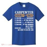 Carpenter Hourly Rate Gift Carpentry Carpenter Gift Kids T-Shirt thumb 0