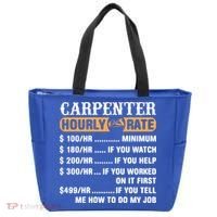 Carpenter Hourly Rate Gift Carpentry Carpenter Gift Tote Bag thumb 0