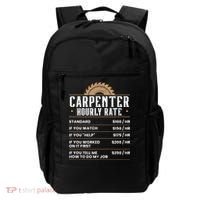 Carpenter Hourly Rate Woodworking Wookdworker Carpentry Gift Backpack thumb 0