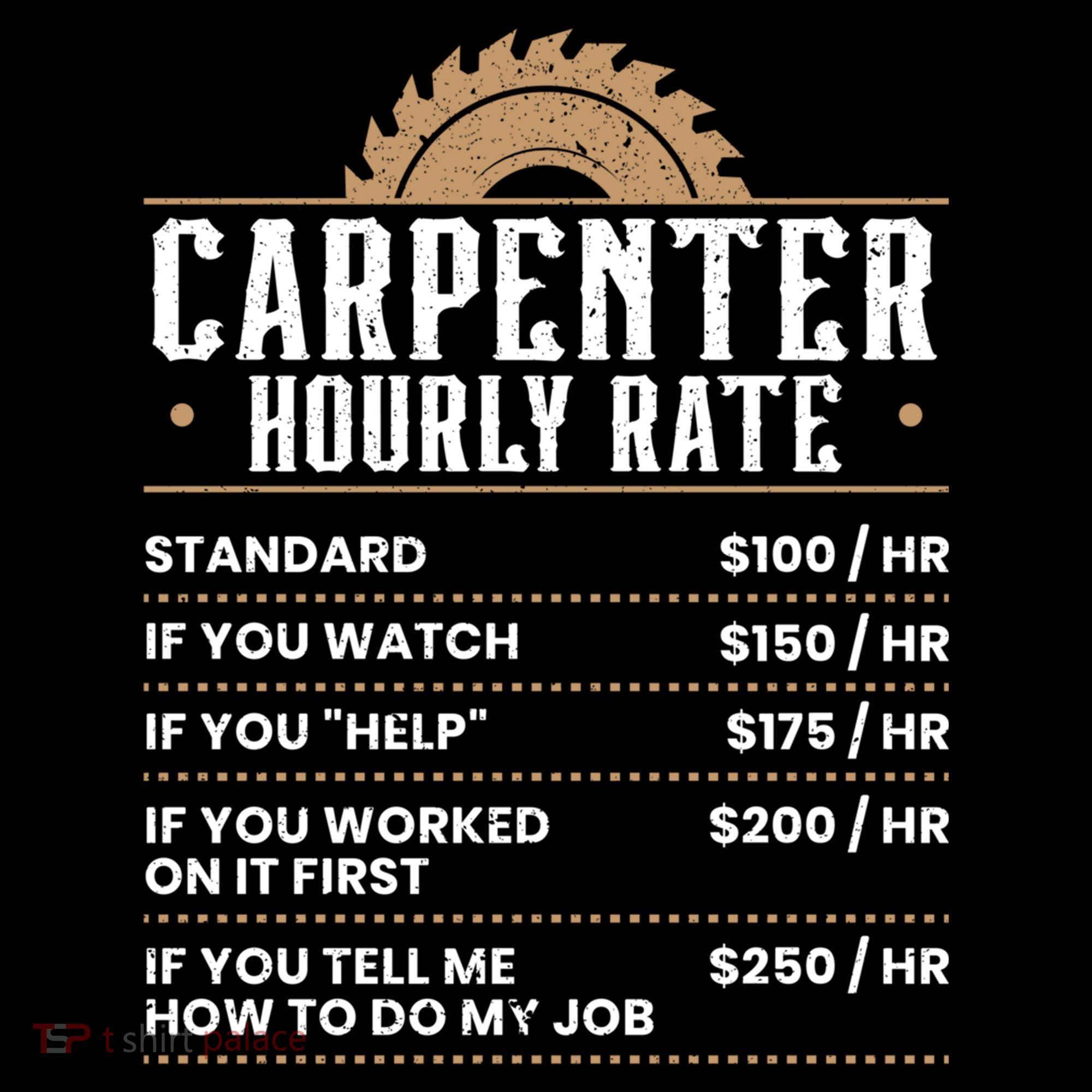 Carpenter Hourly Rate Woodworking Wookdworker Carpentry Gift Women's Hoodie