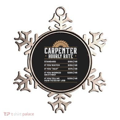 Carpenter Hourly Rate Woodworking Wookdworker Carpentry Gift Ornament
